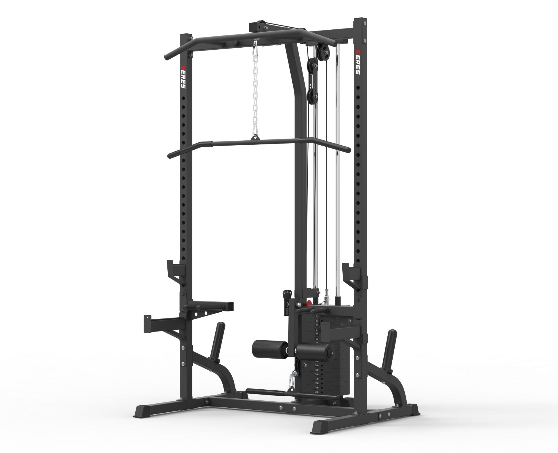 HALF RACK WITH LAT/ ROW